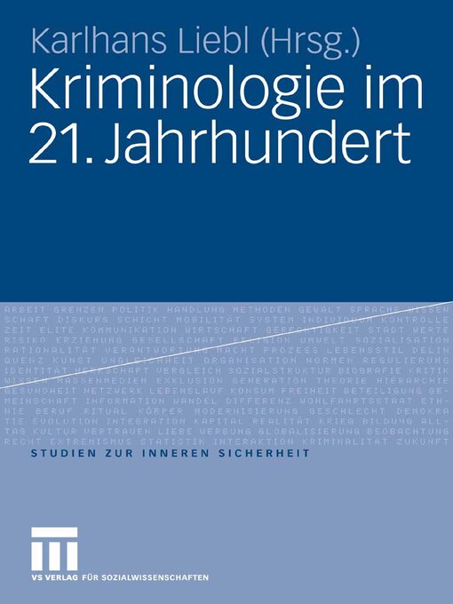 Title details for Kriminologie im 21. Jahrhundert by Karlhans Liebl - Available